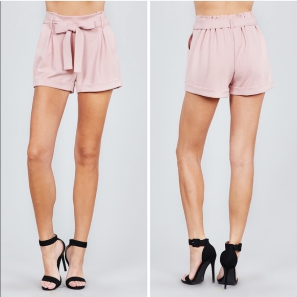 Pink Cuffed Shorts - Picture 2 of 7